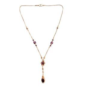 Vintage Sterling Amethyst Necklace